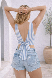 Tie Back Crop Top Sewing Pattern, Beginner Friendly (PDF Sewing Pattern)