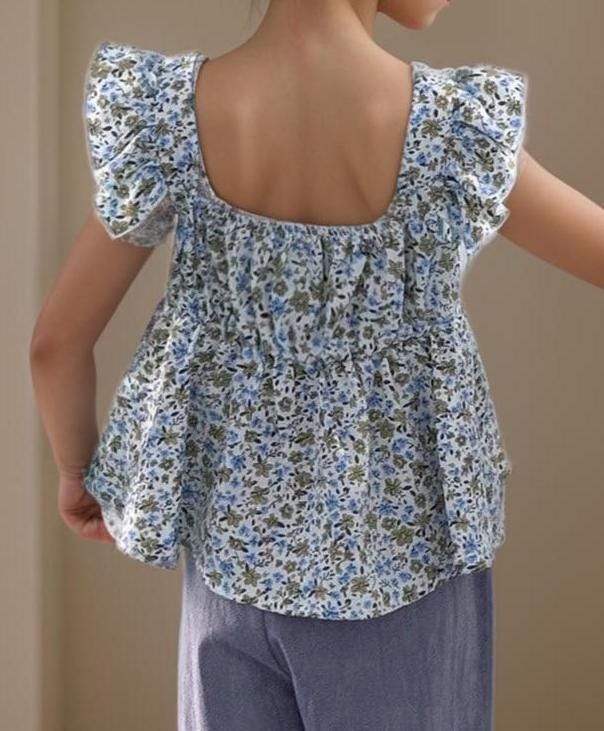 Top Sewing Pattern for Kids, Top Pattern, Kids Pattern, Girl Pattern, Beginner Pattern, Sewing Pattern Toddlers, PDF Pattern, Blouse Pattern