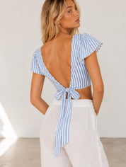 Tie Back Top Sewing Pattern | XS-XXXL| Summer Top Pattern | Top Pattern | Crop Top Pattern | Backless Top | Open Back Top, Easy pattern PDF