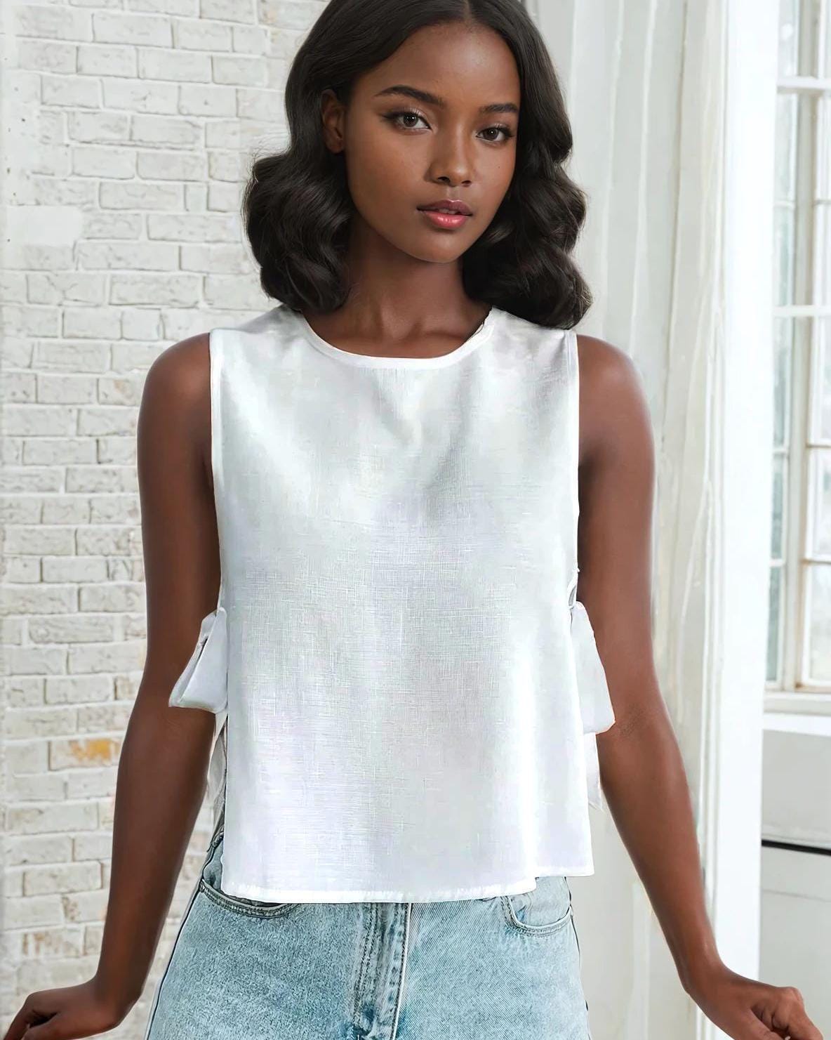 Side Tie Top Sewing Pattern | Women Sewing Pattern | Top Pattern | Tank Top Pattern | Sewing Patterns for Beginner Top | Tank Crop Top