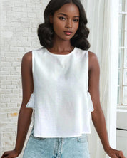 Side Tie Top Sewing Pattern | Women Sewing Pattern | Top Pattern | Tank Top Pattern | Sewing Patterns for Beginner Top | Tank Crop Top