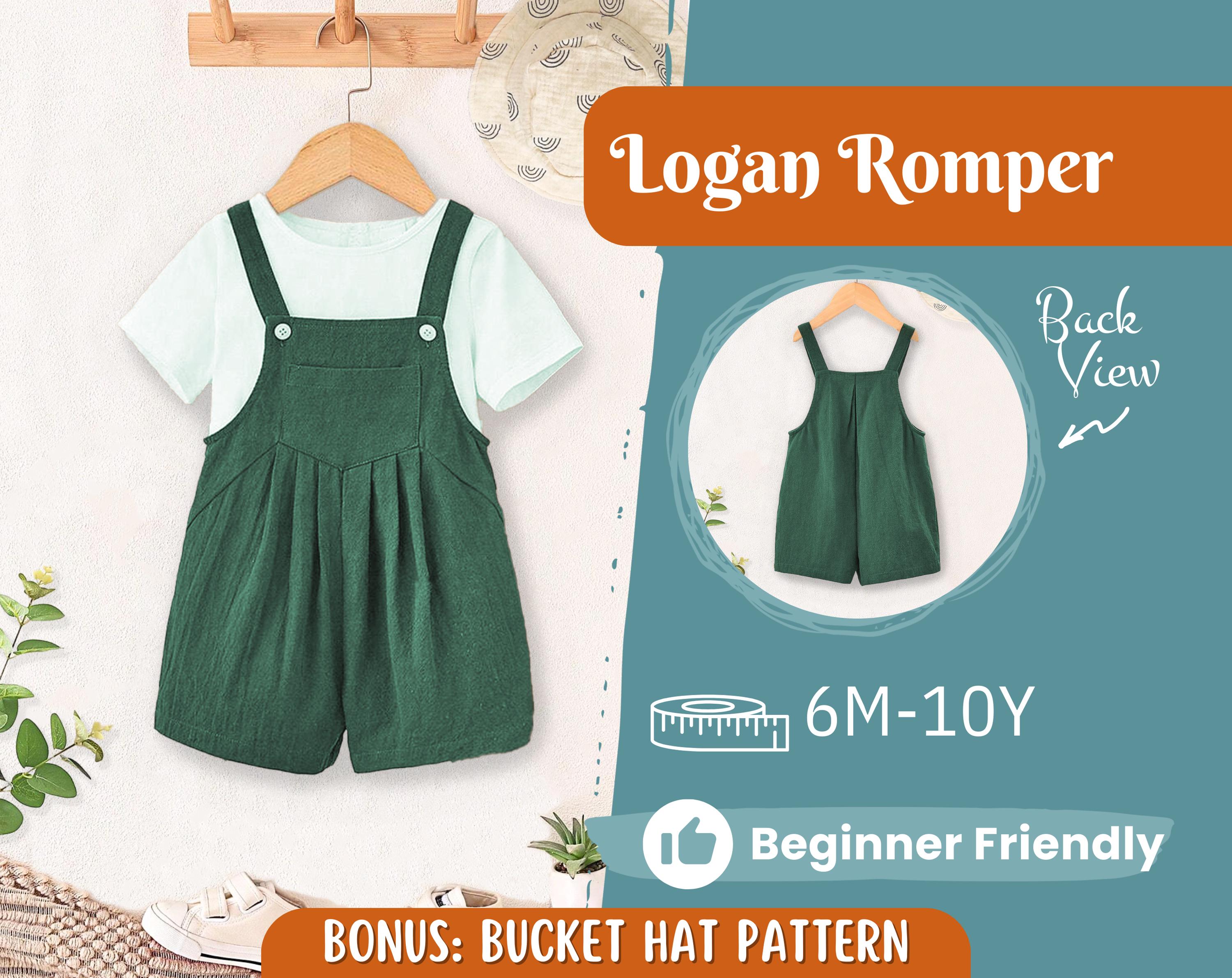 Romper Sewing Pattern for Kids, Romper Pattern, Kids Pattern, Overall Pattern, Beginner Pattern, Sewing Pattern Toddlers, Baby Pattern