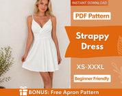 Backless Dress Pattern | XS-XXXL | Short Dress Sewing Pattern | Summer Dress Pattern | Women Sewing Pattern | Formal Dress PDF Pattern Diy