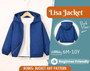 Jacket Sewing Pattern for Kids, Jacket Pattern, Kids Sewing Pattern, PDF Pattern, Beginner Pattern, Sewing Pattern Toddlers, Coat Pattern