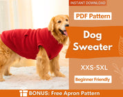 Dog Sweatshirt Sewing Pattern, Dog Pattern, Dog Sewing Pattern, Dog Vest, Pattern for dog, Dog Jacket Pattern, Dog Top Pattern, Dog Jumper