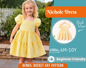 Dress Sewing Pattern for Kids, Dress Pattern, Kids Pattern, Summer Dress Pattern, Beginner Pattern, Sewing Pattern Toddlers, Baby Pattern