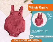 Bodysuit Sewing Pattern for Kids, Onesie Pattern with Snaps, Kids Pattern, Beginner Pattern, Baby Sewing Pattern, Baby Dungaree Pattern
