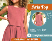 Top Sewing Pattern for Kids, Top Pattern, Kids Pattern, Girl Pattern, Beginner Pattern, Sewing Pattern Toddlers, PDF Pattern
