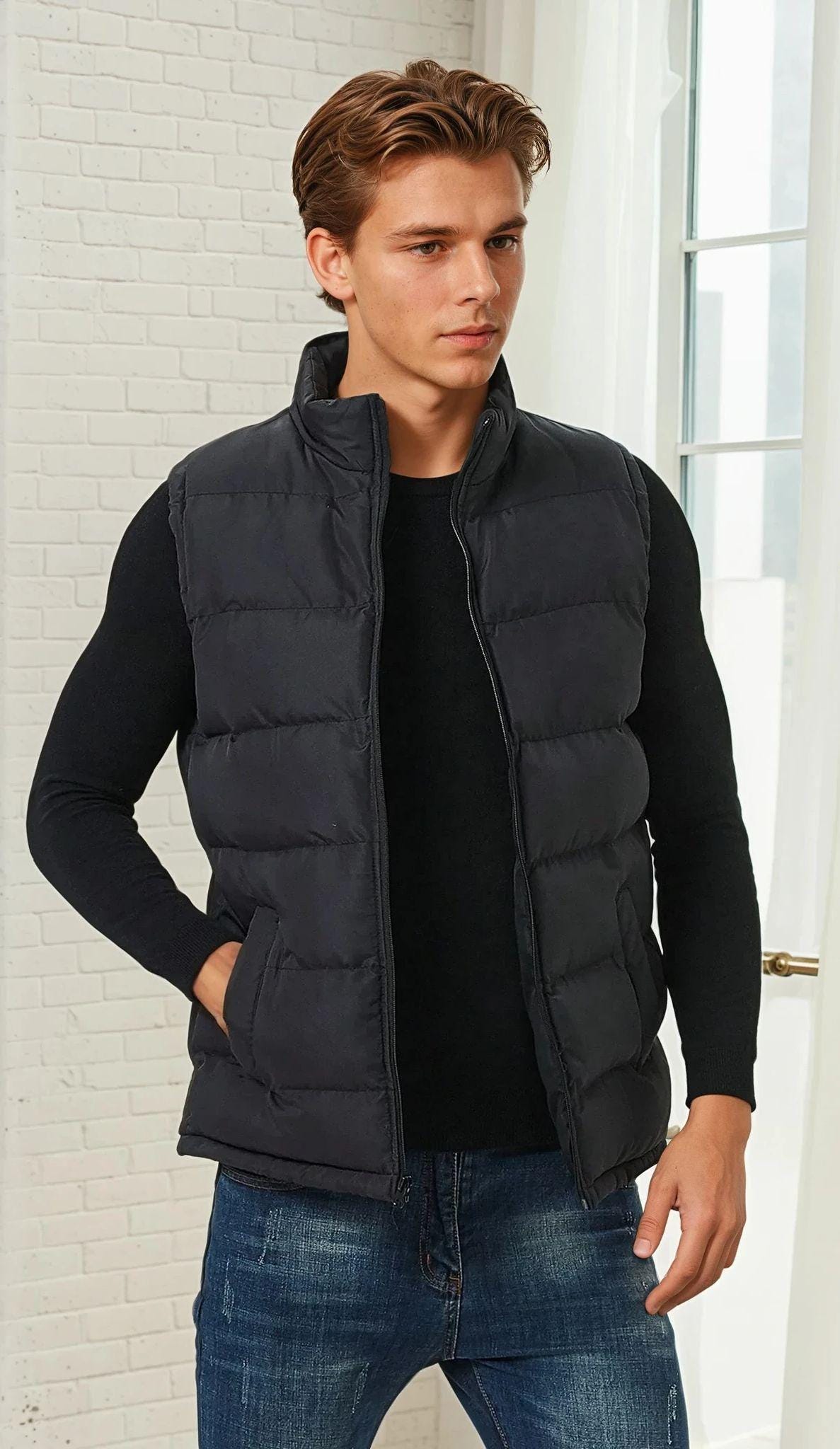 Men Puffer Vest Sewing Pattern | Puffer Vest | Jacket Pattern Men| Sewing Pattern Puffer Vest |  Sewing Pattern for Men Jacket Coat Vest