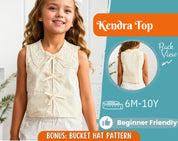 Top Sewing Pattern for Kids, Top Pattern, Kids Pattern, Girl Pattern, Beginner Pattern, Sewing Pattern Toddlers, PDF Pattern