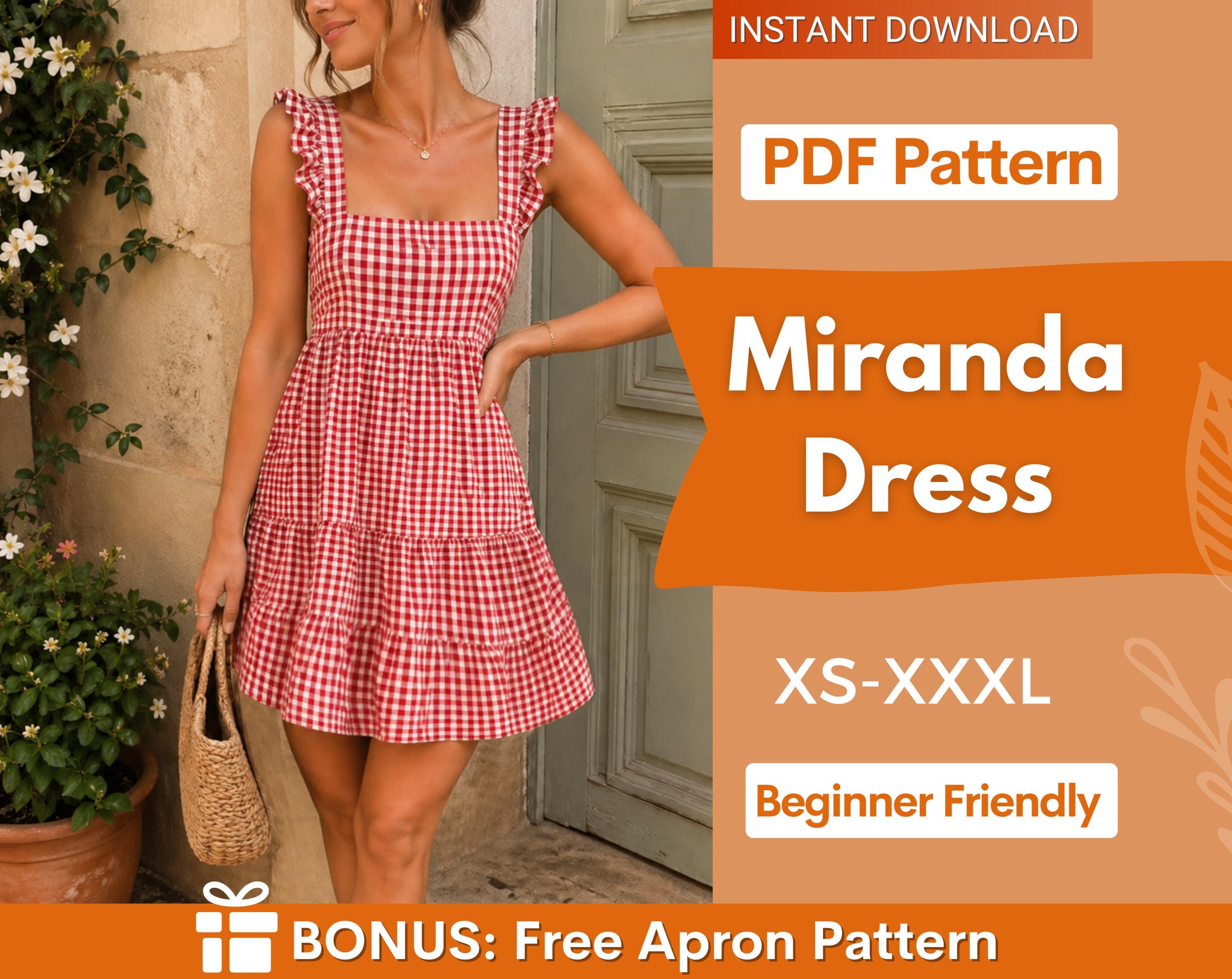 Dress Sewing Pattern | XS- XXXL | Sewing Pattern for Women| Summer Dress | Beginner Pattern | Women Sewing Pattern | Tiered Dress