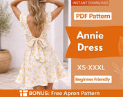 Annie Tie Back Dress Sewing Pattern | Summer Dress Pattern | Women Sewing Pattern | Sewing Patterns for Women, Dress Pattern