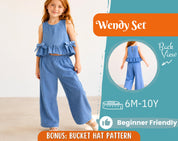 Top and Pants Pattern for Kids, Top Pattern, Kids Pattern, PDF Pattern, Beginner Pattern, Sewing Pattern Toddlers, Pants Pattern