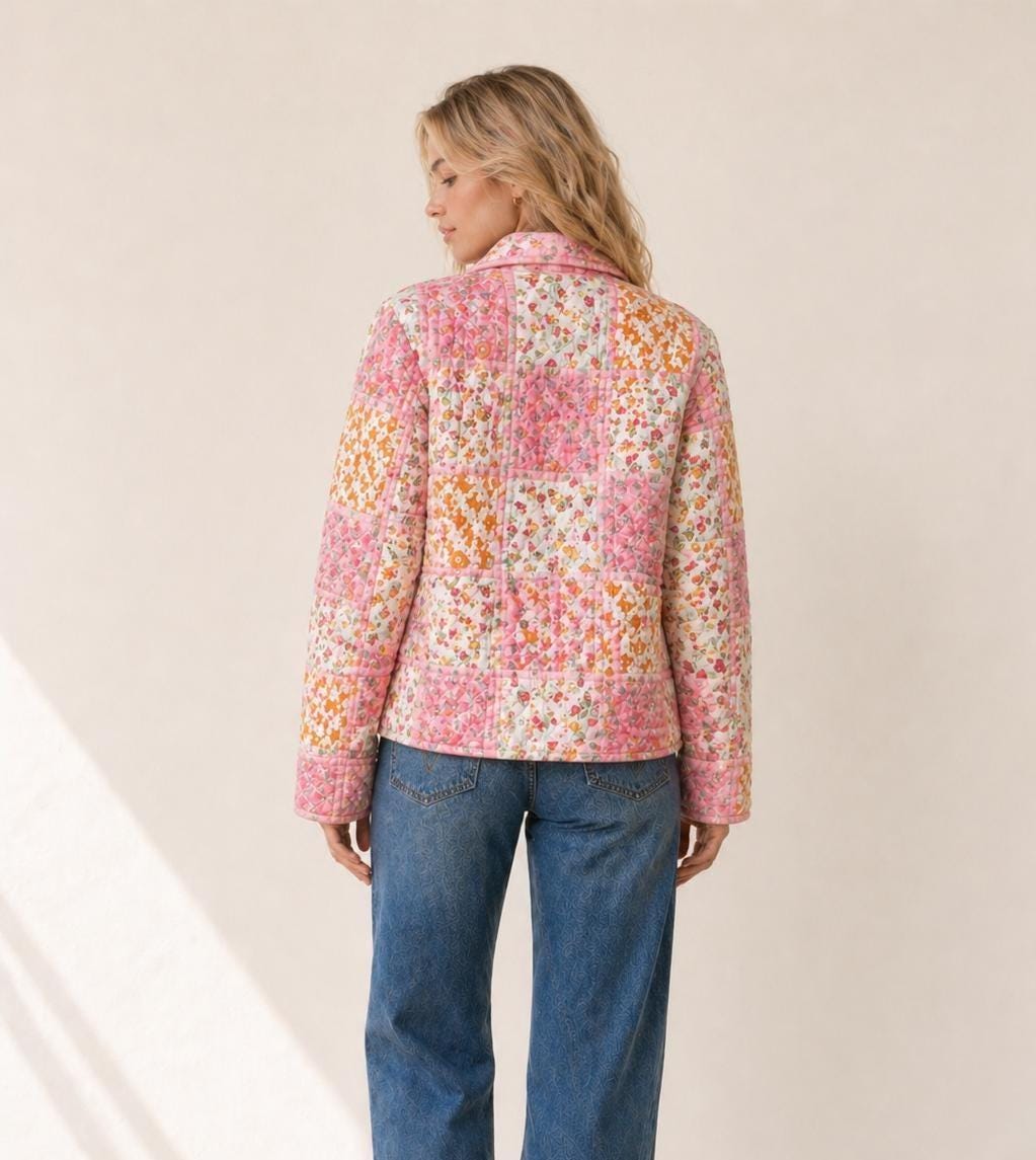 Women Jacket Sewing Pattern | Quilted Jacket Pattern | Sewing Patterns | Women Sewing Pattern Patchwork Jacket | Beginner Jacket