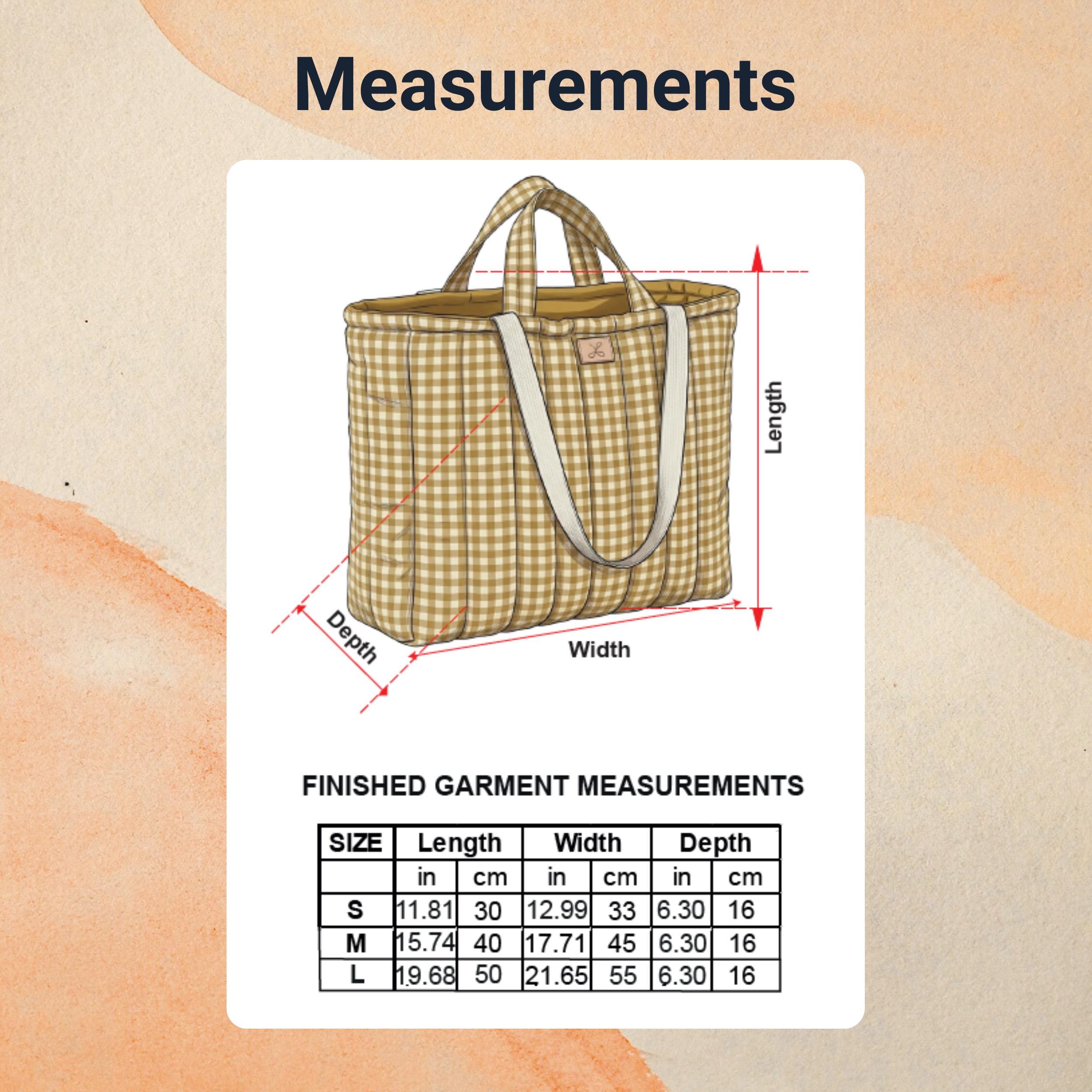 Quilted Tote Bag Sewing Pattern | Beginner Bag Pattern | Market Bag Pattern | Sewing Pattern ToteBag | Beach Bag Pattern | Easy Bag Pattern