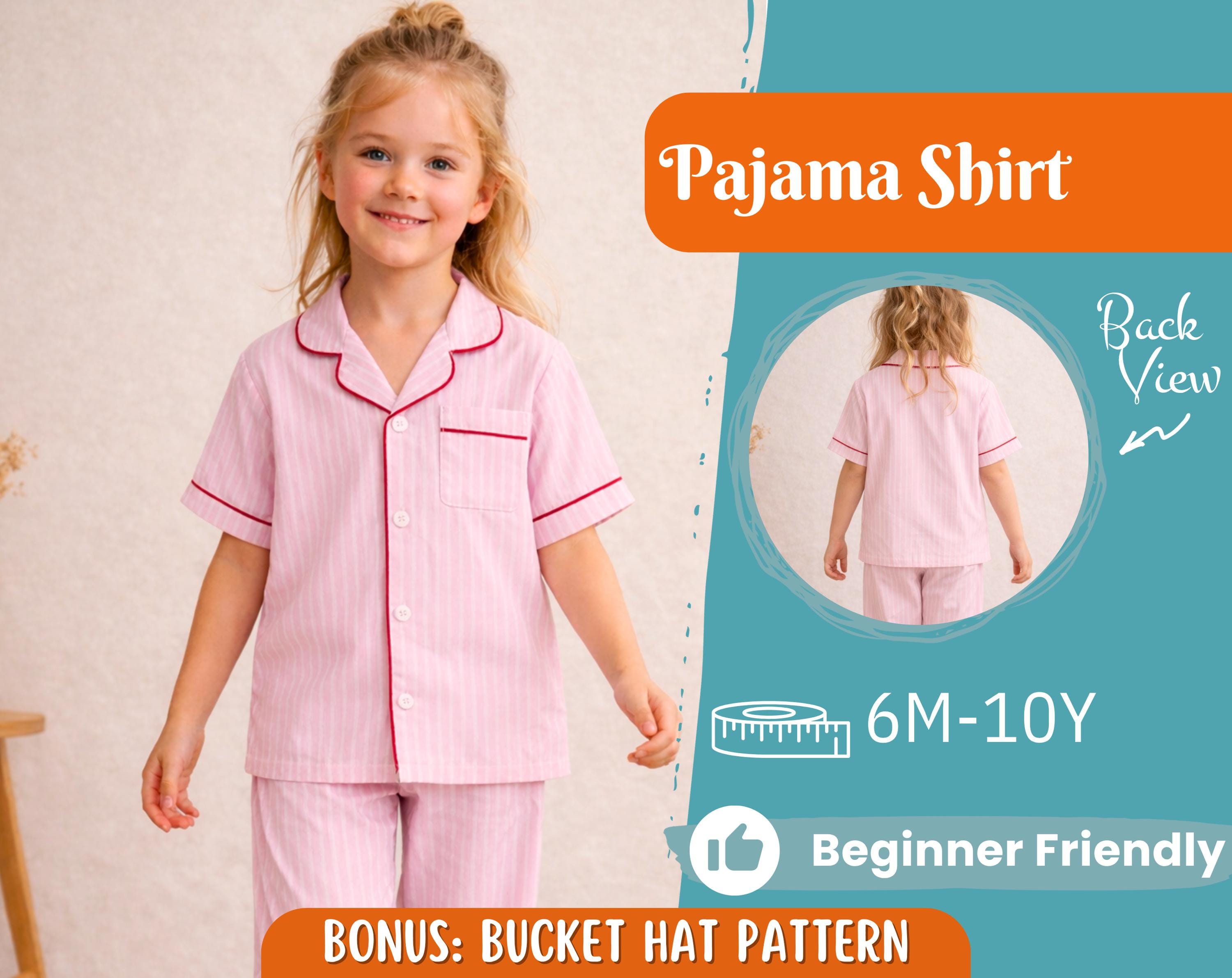 Pajama Shirt Sewing Pattern for Kids, Shirt Pattern, Kids Pattern, PDF Pattern, Beginner Pattern, Sewing Pattern Toddlers, Pyjama Shirt