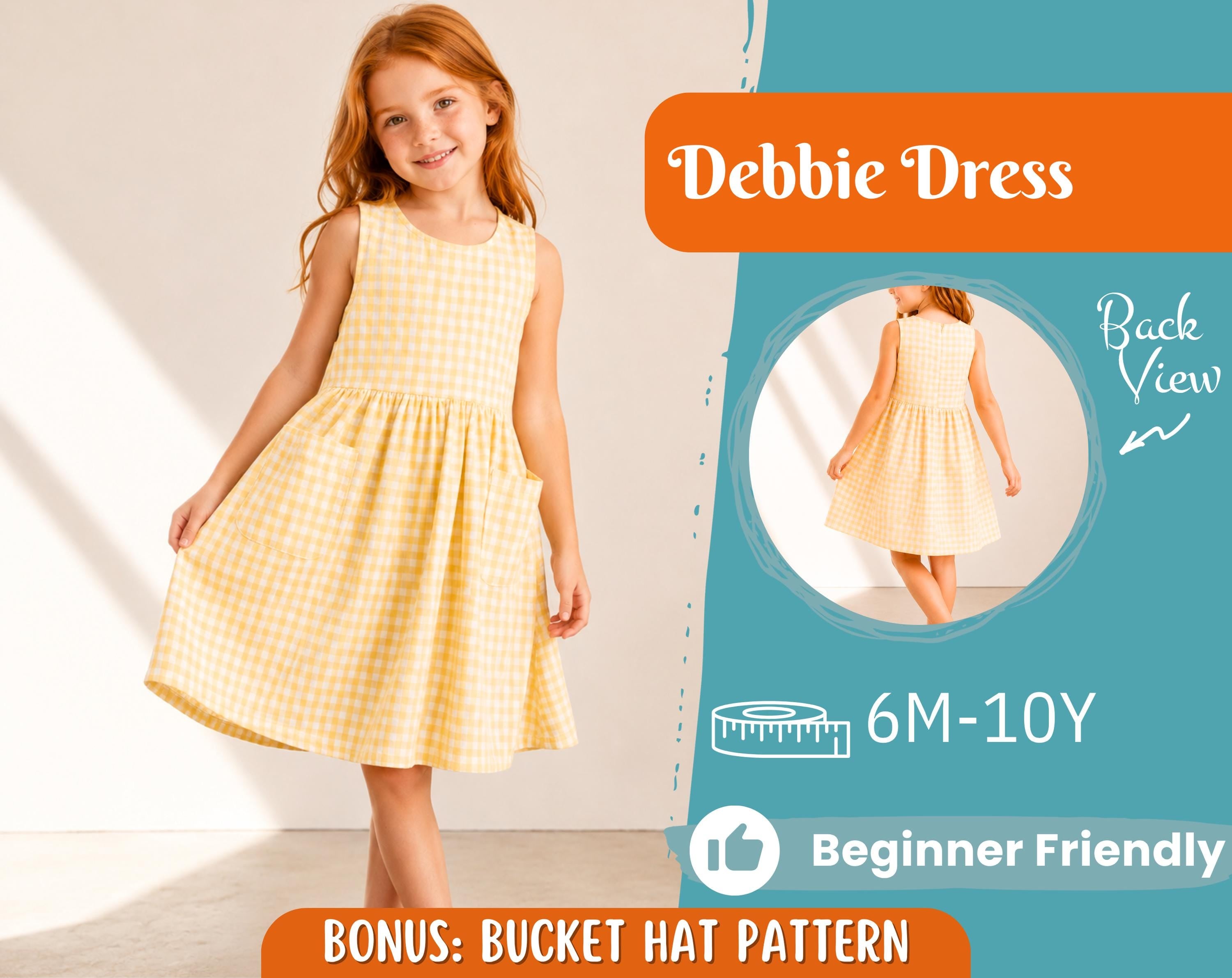 Dress Sewing Pattern for Kids, Dress Pattern, Kids Pattern, Girl Dress Pattern, Beginner Pattern, Sewing Pattern Toddlers, PDF Pattern