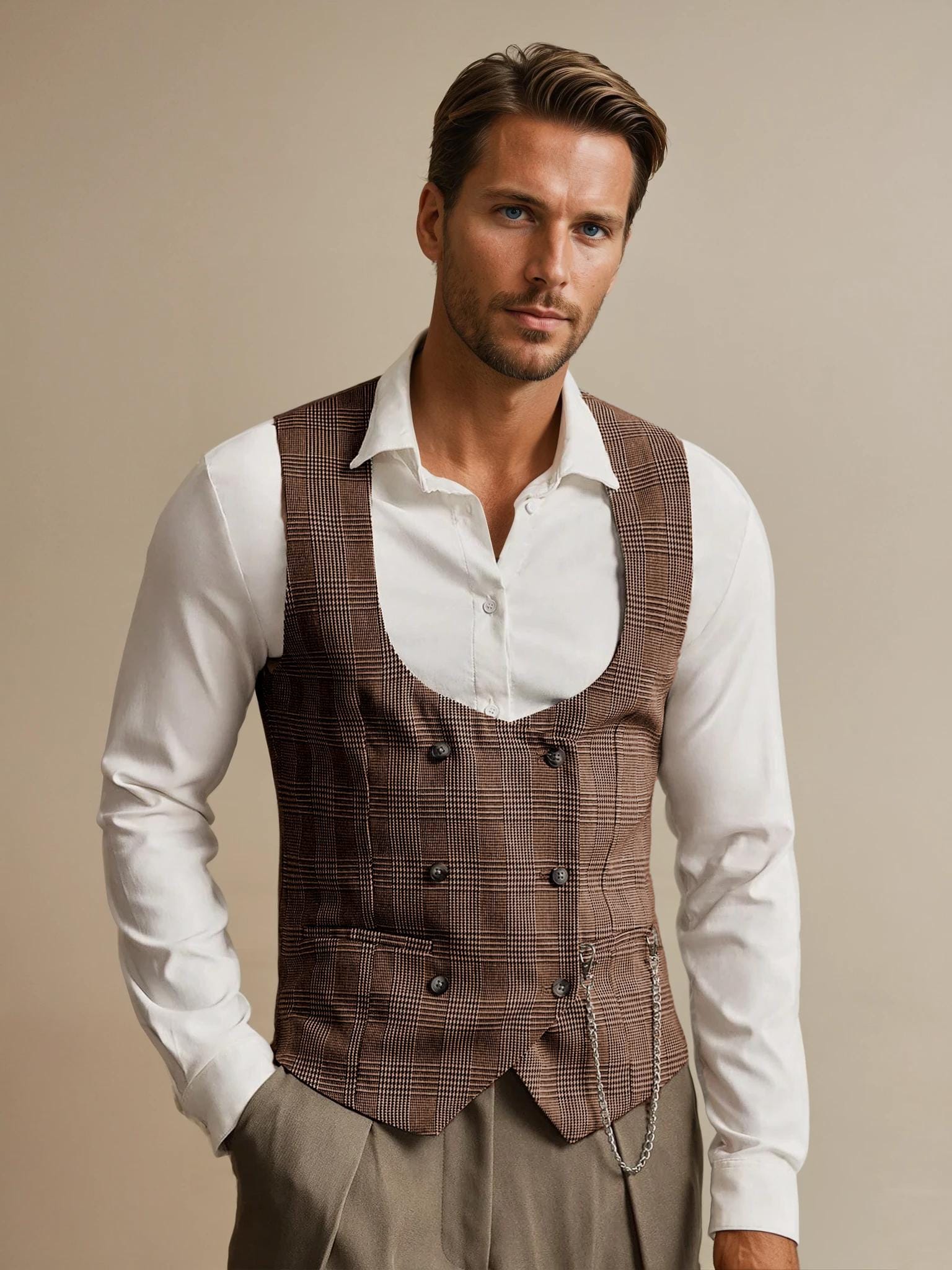 Men Waistcoat Sewing Pattern | Lined Vest Sewing Pattern, Waistcoat, Sewing Pattern Vest Men, Top Pattern Men, Suit Pattern Men, Suit Vest