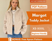 Jacket Pattern for Women, Women Sewing Pattern, Jacket Sewing Pattern with Lining, Zip Up Jacket,Beginner Sewing Pattern,Pattern Jacket Coat
