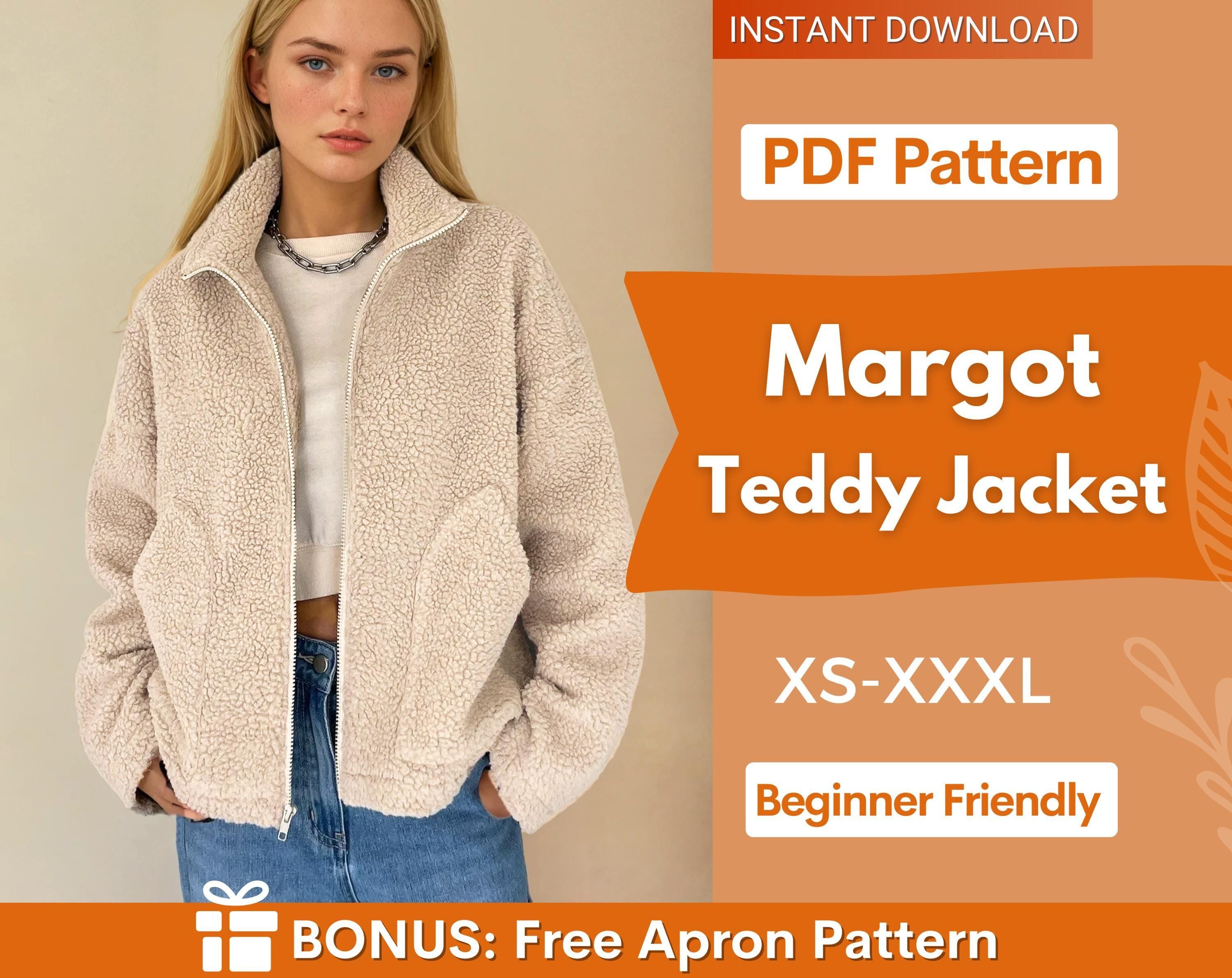 Jacket Pattern for Women, Women Sewing Pattern, Jacket Sewing Pattern with Lining, Zip Up Jacket,Beginner Sewing Pattern,Pattern Jacket Coat