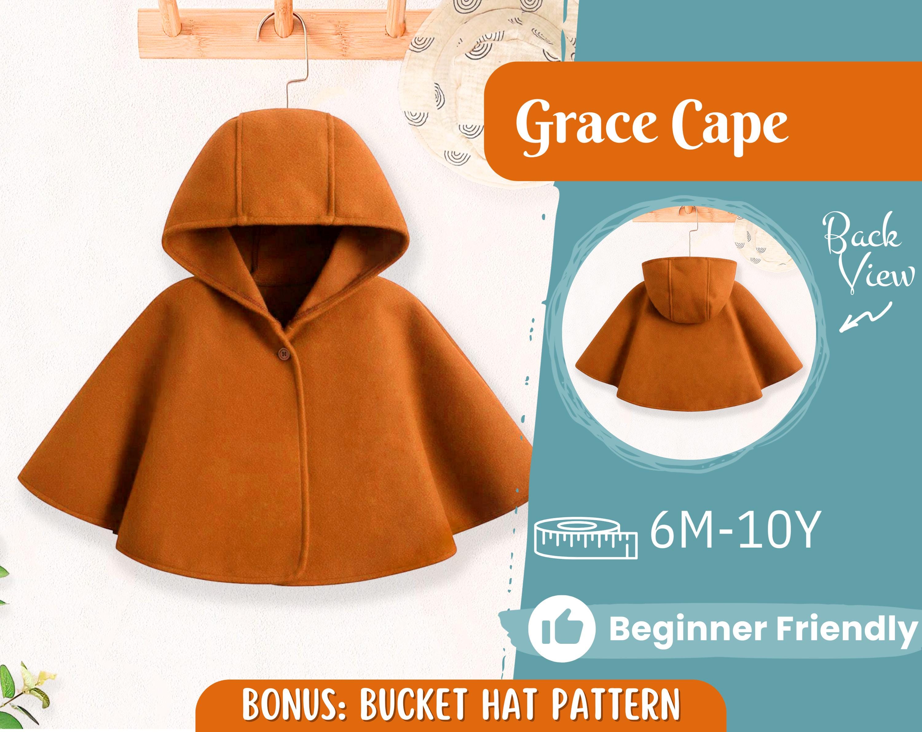 Cape Sewing Pattern for Kids, Capelet Pattern, Kids Pattern, Easy PDF Pattern, Beginner Pattern, Sewing Pattern Toddlers, Baby Pattern