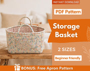 Storage Basket Sewing Pattern | Laundry Bag Pattern | Box Sewing Pattern | Large Bag Pattern | Beginner Bag Pattern