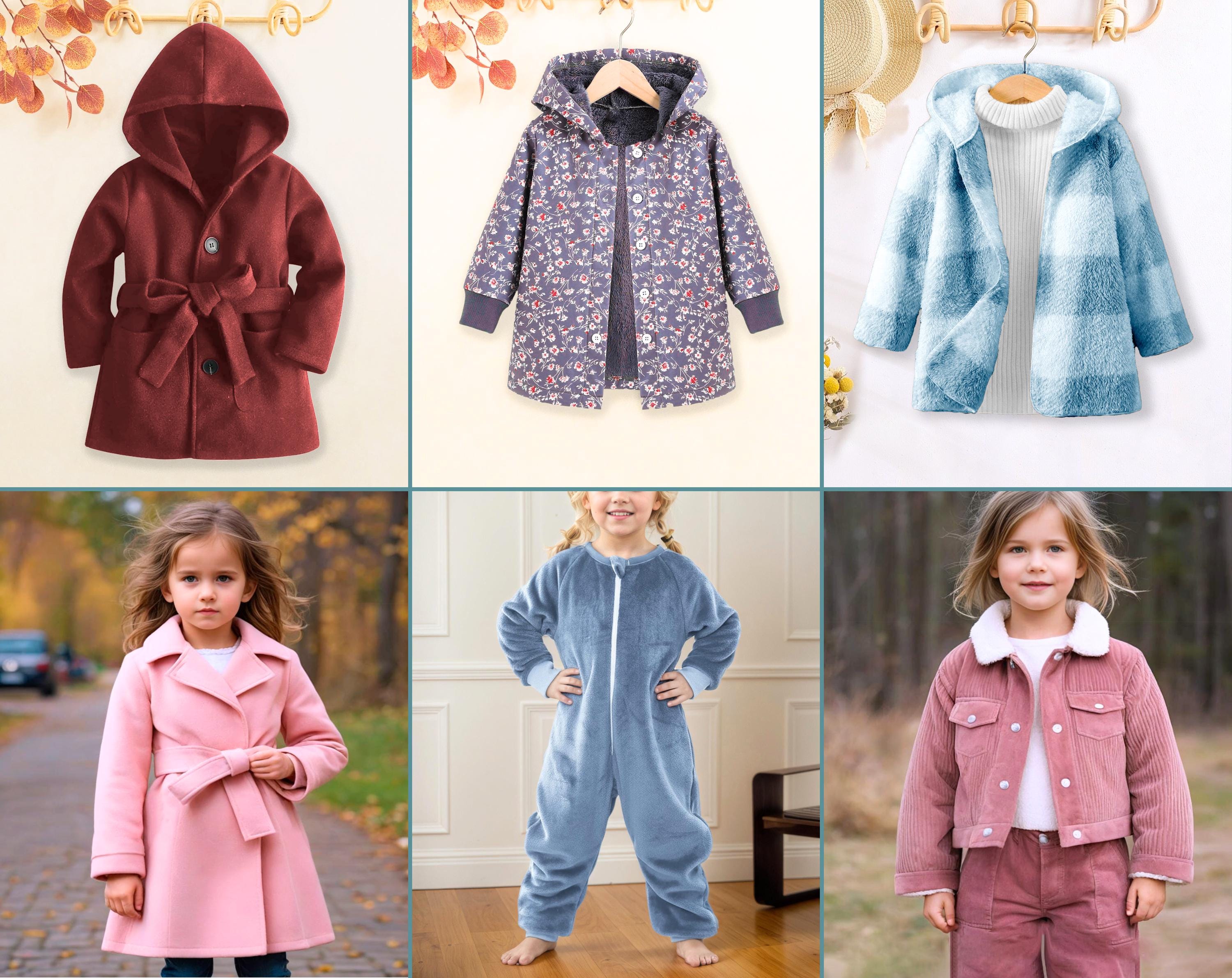 Sewing Patterns Bundle, Sewing Patterns, Kids Patterns, Winter Patterns, Children Pattern, Easy Pattern, Beginner Pattern, Coat Pattern