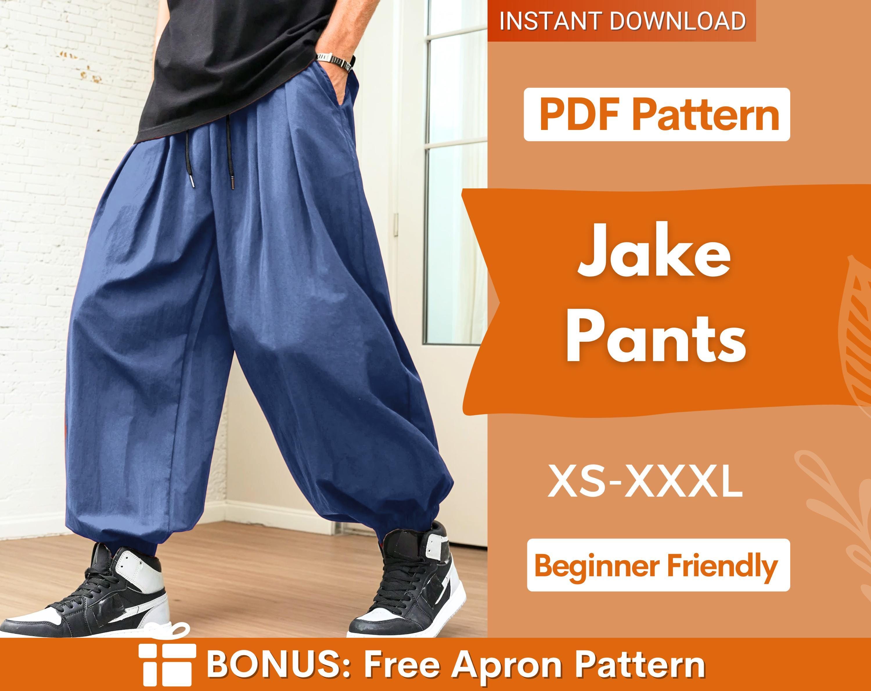 Baggy Pants Sewing Pattern for Men | Men Joggers Pattern | Sewing Pattern for Men | Sweatpants Pattern | Men's Sewing Pattern Harem Pants