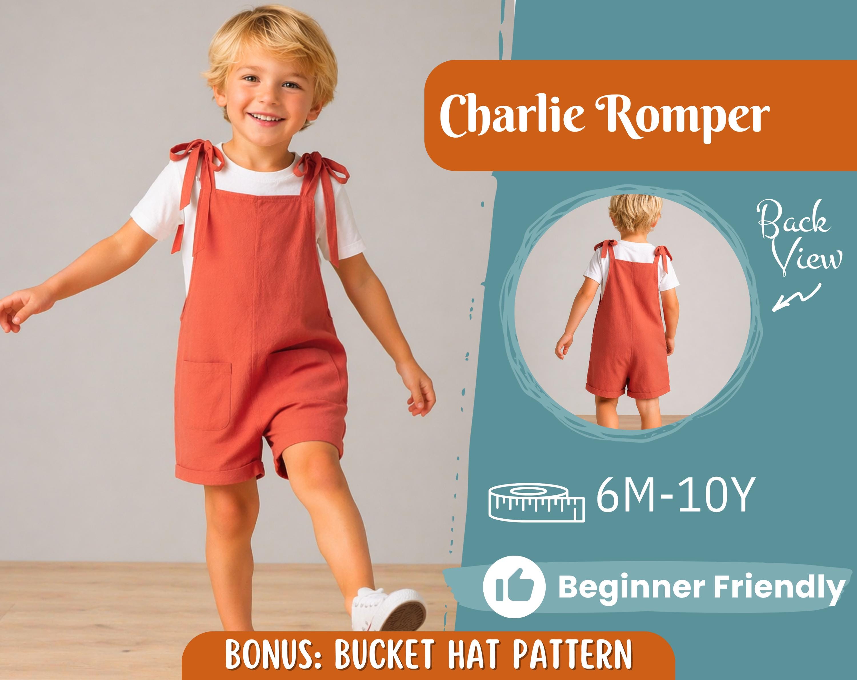 Romper Sewing Pattern for Kids, Romper Pattern, Kids Pattern, Overall Pattern, Beginner Pattern, Sewing Pattern Toddlers, Baby Pattern