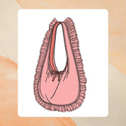 Hobo Bag with Ruffles Sewing Pattern | Shoulder Bag Pattern | Crescent Bag with Ruffled Sewing Pattern, Women Bag Pattern, Beginner Pattern