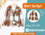 Jacket Sewing Pattern for Kids, Shirt Jacket Pattern, Kids Pattern, PDF Pattern, Beginner Pattern, Sewing Pattern Toddlers, Shirt Pattern