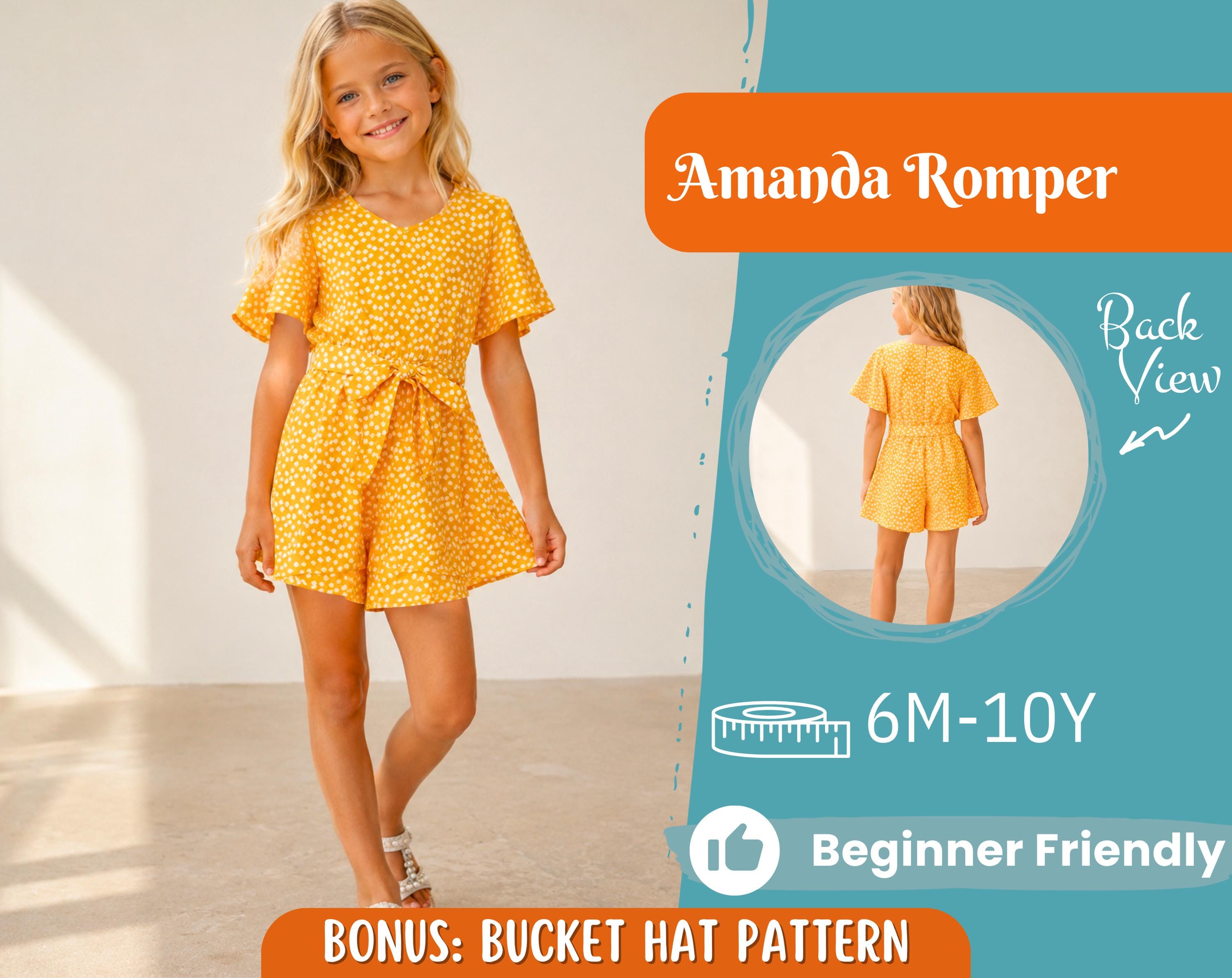 Romper Sewing Pattern for Kids, Romper Pattern, Kids Pattern, Girl Dress Pattern, Beginner Pattern, Sewing Pattern Toddlers, Baby Pattern