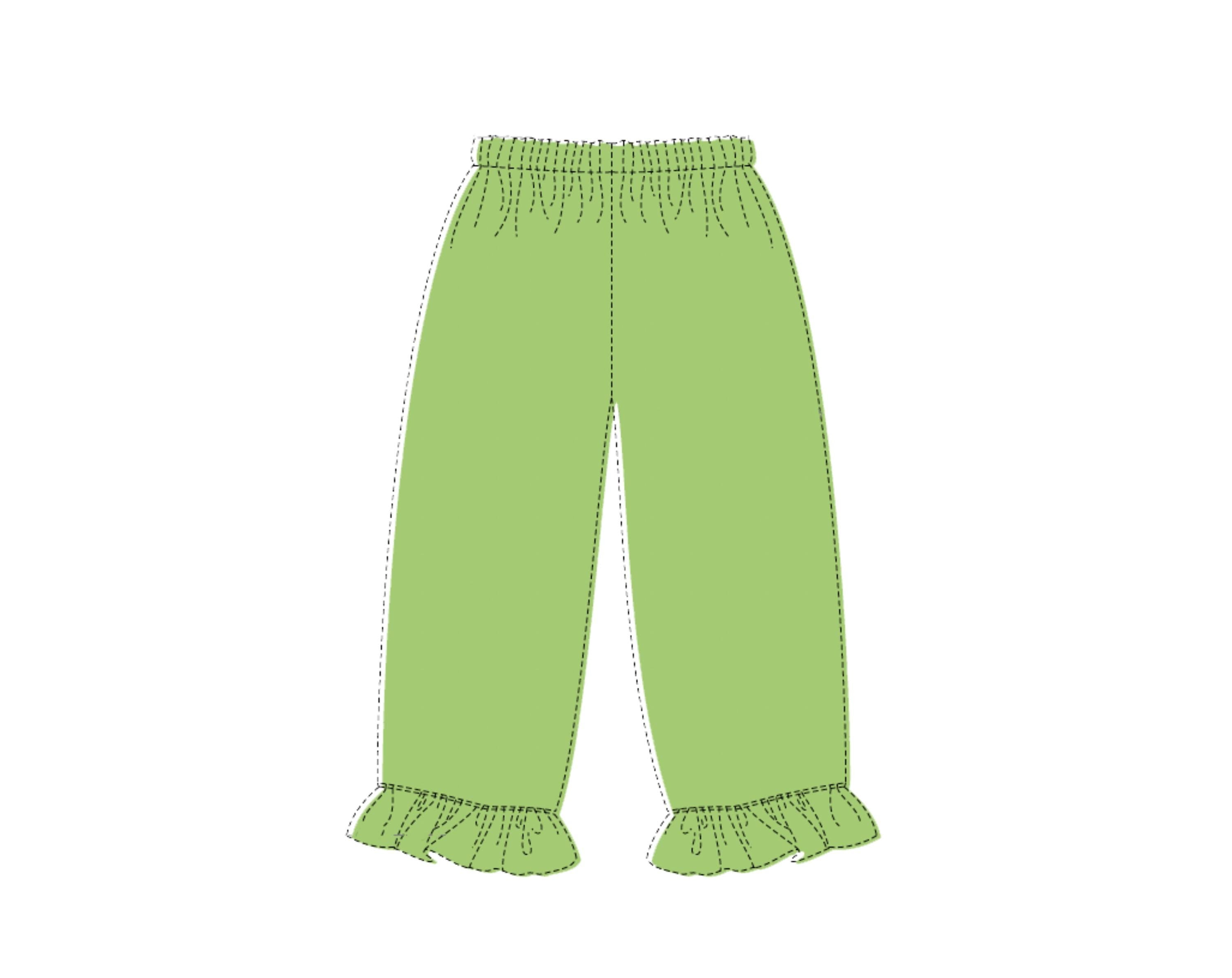Flared Pants Sewing Pattern for Kids, Flared Pants Pattern, Kids Pattern, Baby Sewing Pattern, Beginner Pattern, Elastic Waistband Pants