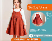 Dress Sewing Pattern for Kids, Girl Dress Pattern, Kids Pattern, PDF Pattern, Beginner Pattern, Sewing Pattern Toddlers, Baby Sewing Pattern