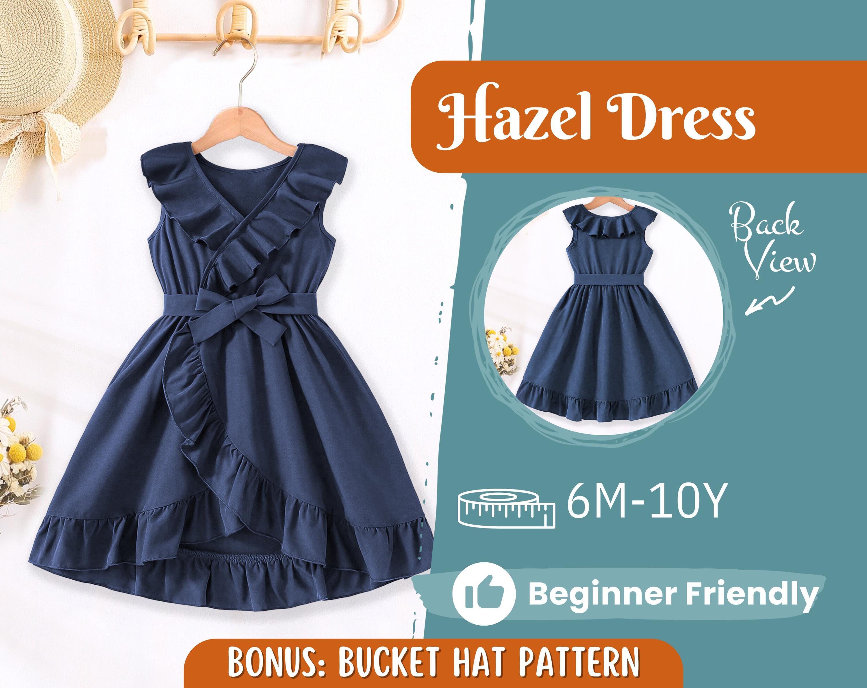 Dress Sewing Pattern for Kids, Dress Pattern, Kids Pattern, Girl Dress Pattern, Beginner Pattern, Sewing Pattern Toddlers, PDF Pattern