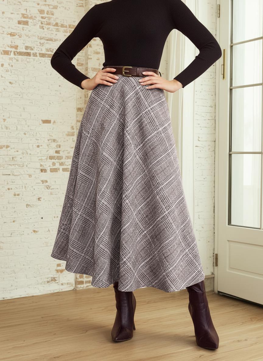 Skirt with Pockets Sewing Pattern, Women Sewing Patterns, Skirt Pattern, Midi Skirt Sewing Pattern, Women Skirt Pattern, Midi Skirt Sewing