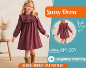 Dress Sewing Pattern for Kids, Dress Pattern, Kids Pattern, Easy PDF Pattern, Beginner Pattern, Sewing Pattern Toddlers, Baby Sewing Pattern