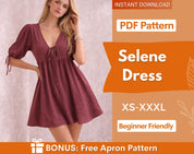 Selene Dress Sewing Pattern | Dress Pattern | Women Sewing Pattern | Midi Dress | Sewing Patterns for Women, Sewing Patterns Dress