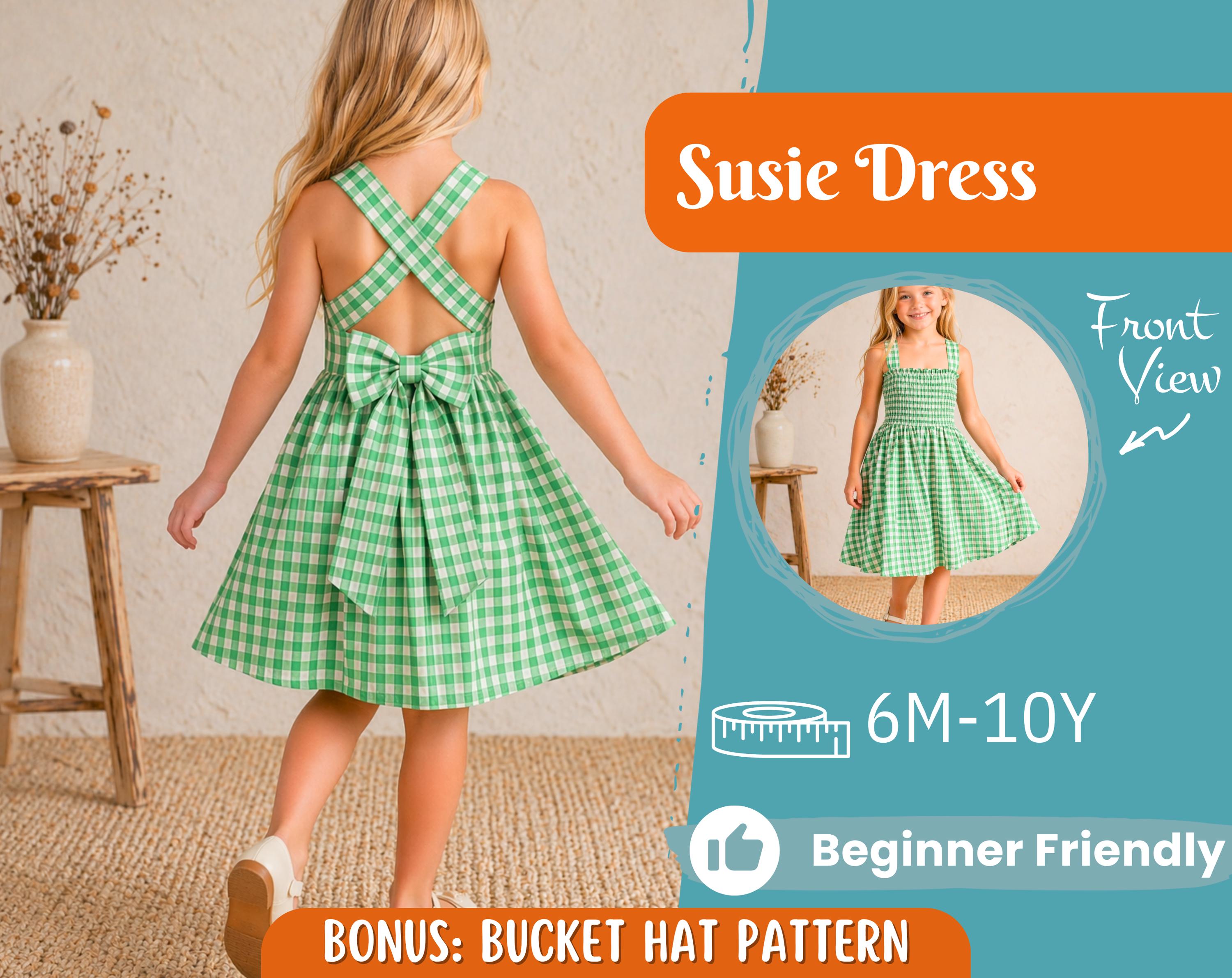 Dress Sewing Pattern for Kids, Dress Pattern, Kids Pattern, Girl Dress Pattern, Beginner Pattern, Sewing Pattern Toddlers, PDF Pattern