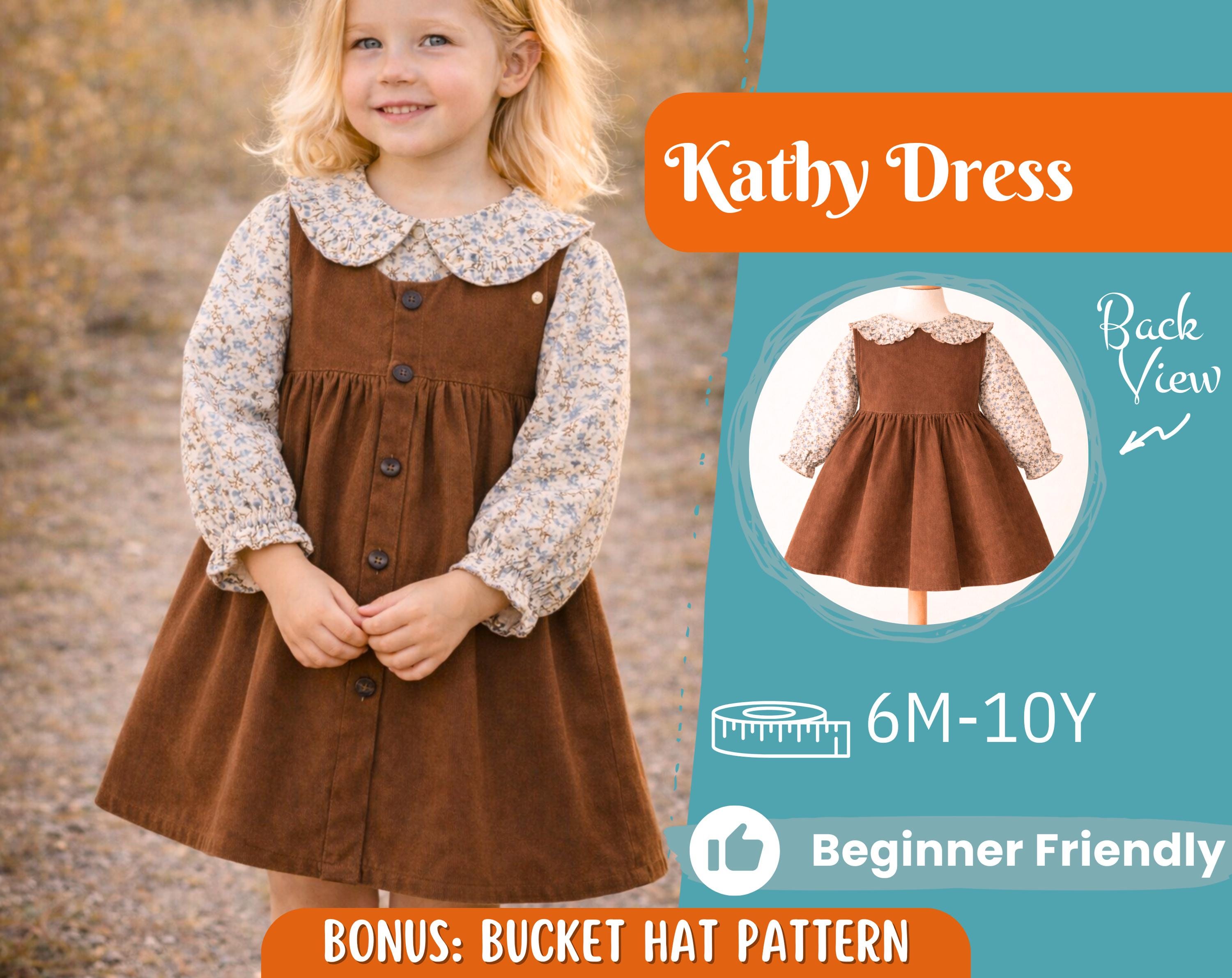 Dress Sewing Pattern for Kids, Dress Pattern, Kids Pattern, Girl Dress Pattern, Beginner Pattern, Sewing Pattern Toddlers, PDF Pattern