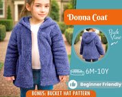 Coat Sewing Pattern for Kids, Girl Coat Pattern, Kids Pattern, PDF Pattern, Beginner Pattern, Sewing Pattern Toddlers, Kids Jacket Pattern