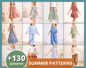 Kids Sewing Patterns Bundle, Sewing Patterns, Kids Patterns, Summer Patterns, Children Pattern, Easy Pattern, Beginner Pattern, PDF Pattern