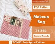 Makeup Bag Sewing Pattern | Beginner Bag Pattern | Make Up Bag Pattern | Easy Bag