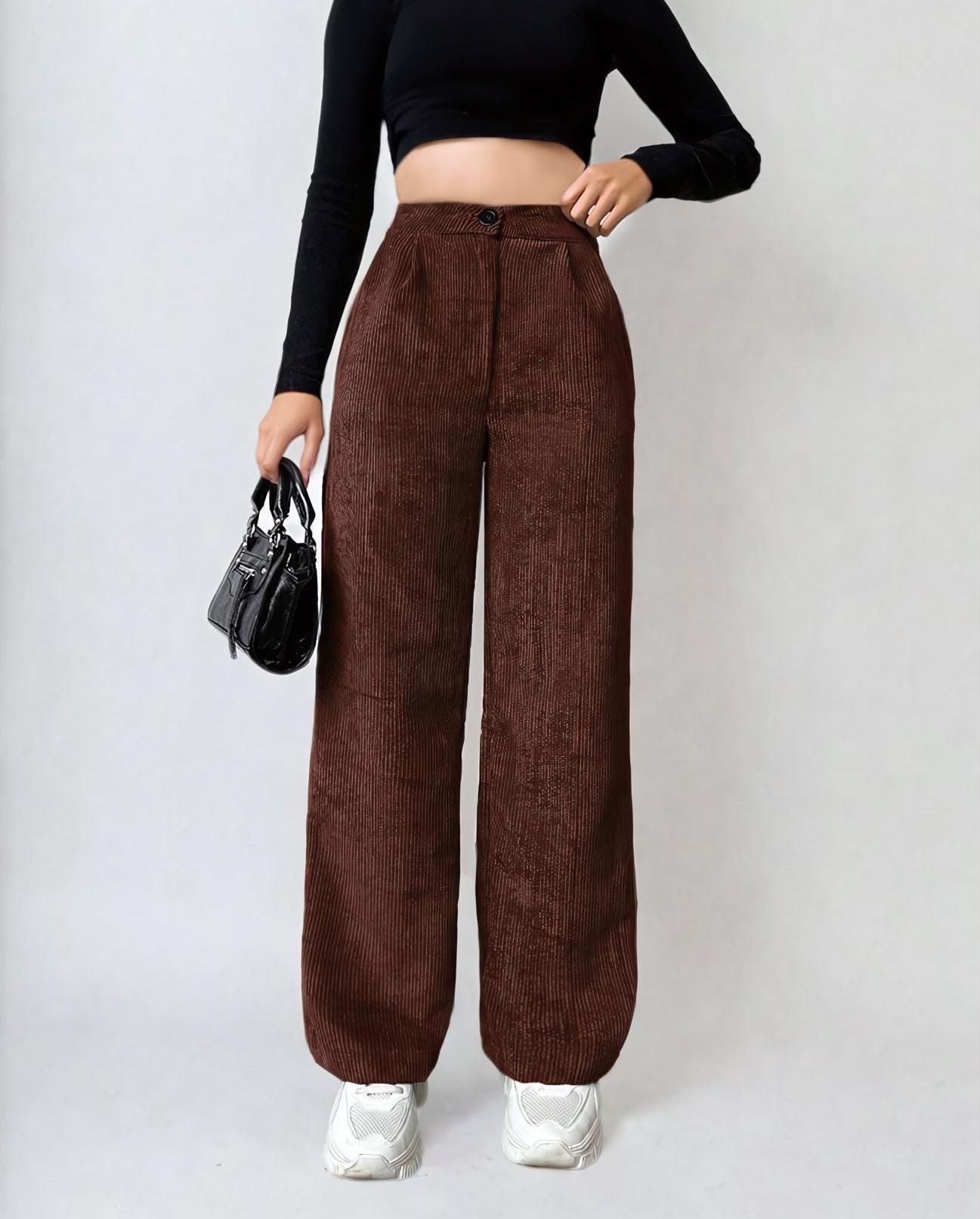 Emma Pants Sewing Pattern | Trousers Pattern | Women Pants | Sewing Pattern Pants | Straight Leg High Waisted Pants Women Sewing Pattern