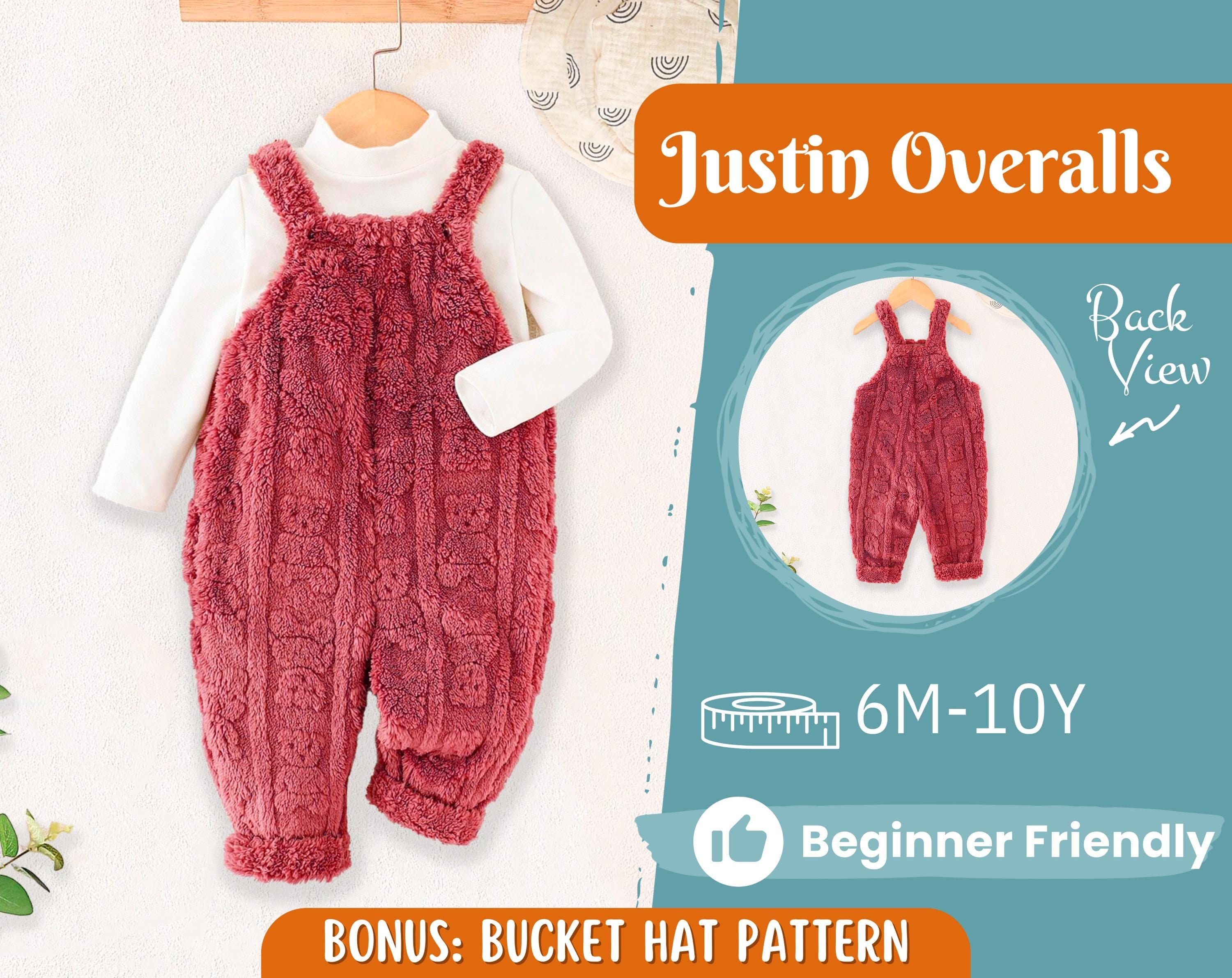 Overalls Sewing Pattern for Kids, Overalls Pattern, Kids Pattern, Jumpsuit Pattern, Beginner Pattern, Sewing Pattern Toddlers, PDF Pattern