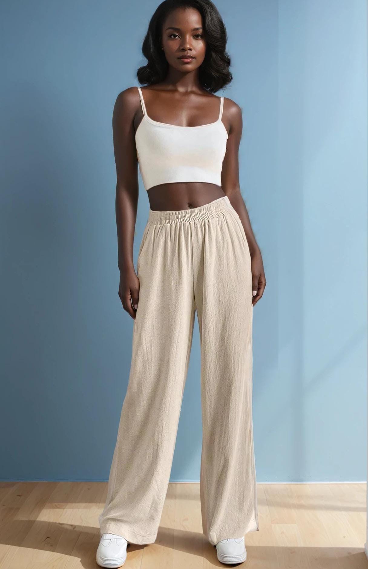 Elastic Waistband Pants Sewing Pattern for Women | Pants Pattern | Trouser Pattern | Women Sewing Pattern | High Waisted Pants PDF Pattern