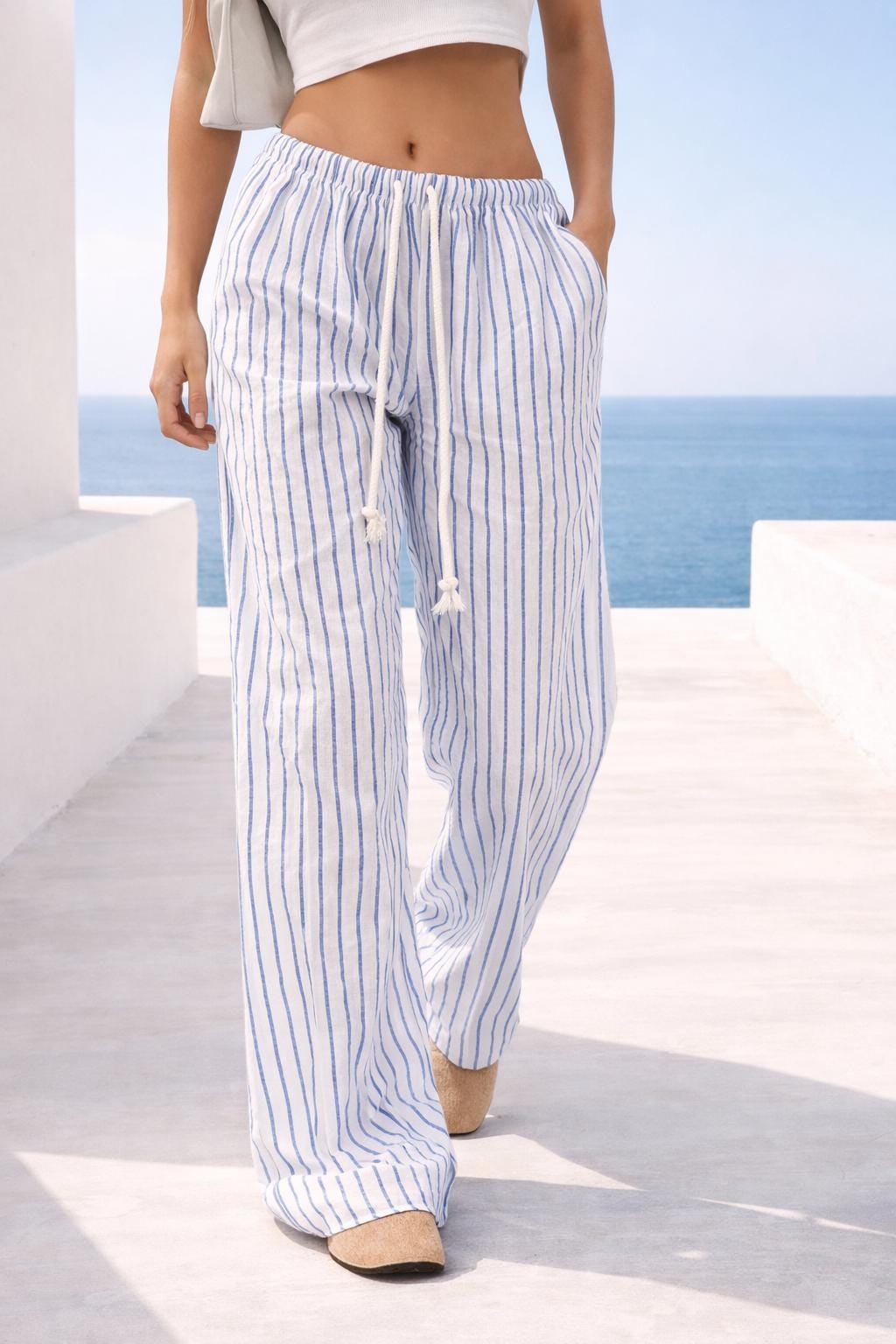 Elastic Wide Pants Pattern with Pockets | Summer Pants Sewing Pattern for Women | Pants Pattern | Women Sewing Pattern | Women Trousers