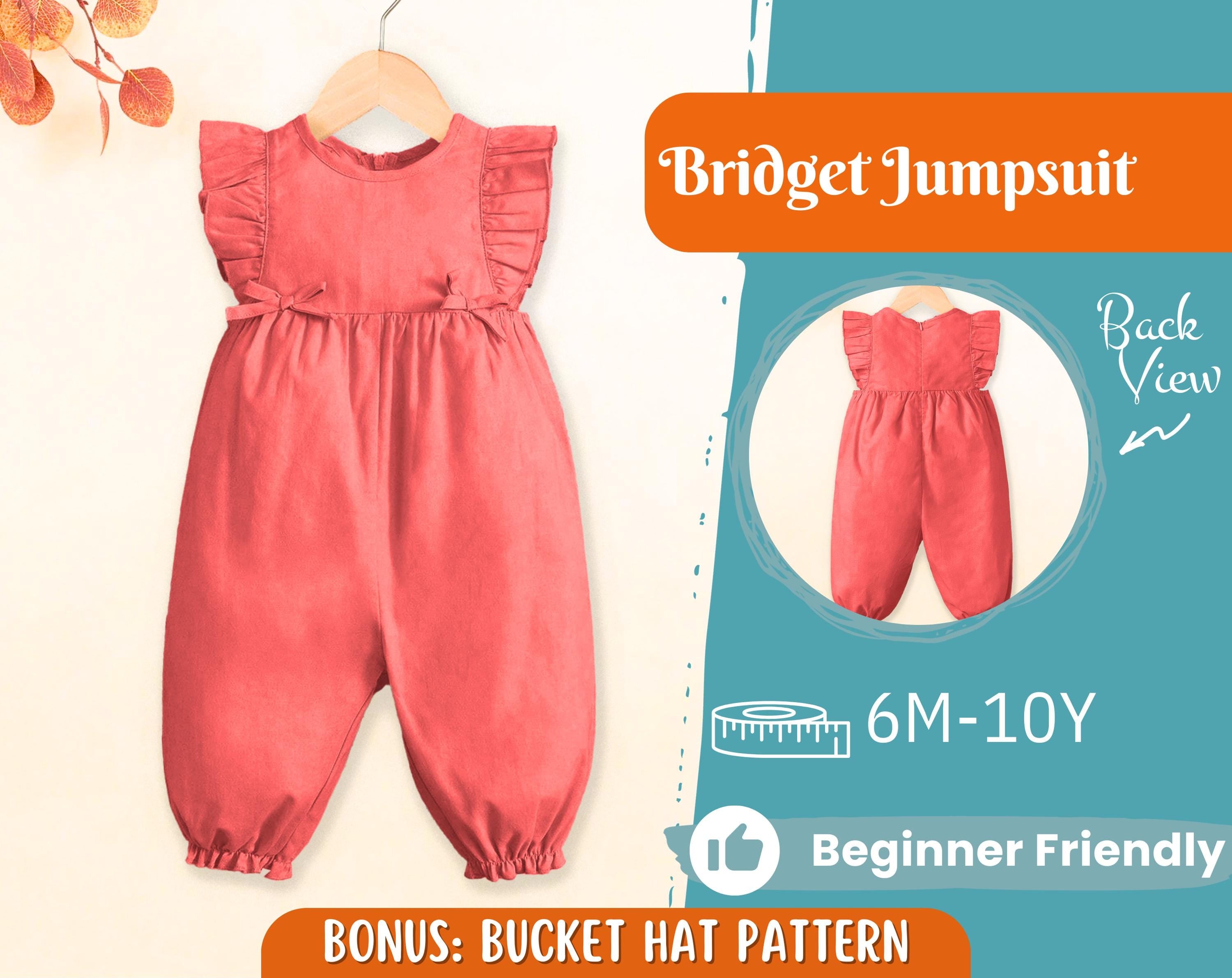 Jumpsuit Sewing Pattern for Kids, Overalls Pattern, Kids Pattern, Jumpsuit Pattern, Beginner Pattern, Sewing Pattern Toddlers, Baby Pattern