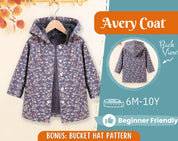 Coat Sewing Pattern for Kids, Coat Pattern, Kids Pattern, PDF Pattern, Beginner Pattern, Sewing Pattern Toddlers, Kids Jacket Pattern