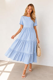 Maxi Dress Sewing Pattern | Dress Pattern | Sewing Patterns | Women Patterns | Summer Dress | Tiered Dress | Dress with Sleeves